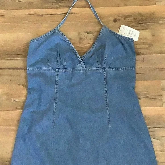 Denim halter summer dress - Picture 2 of 4